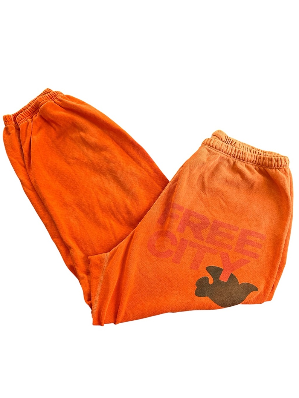 FreeCity LetsGo Super Vintage OG Orange Sunburst Sweatpants Joggers Size XXL